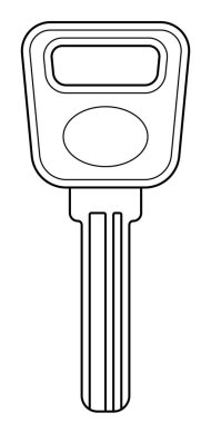 Kontur araba anahtar ICO çizimi