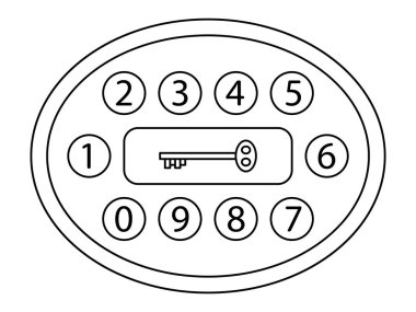 Soyut Dijital tuş kilidi çizimi