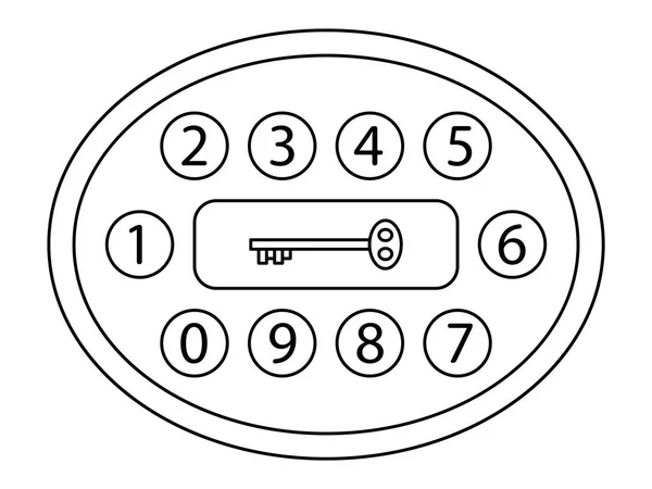 抽象数字式钥匙锁的例证 — 图库矢量图片