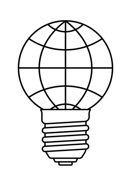 Illustration Abstract Light Bulb Globe — Stock Vector