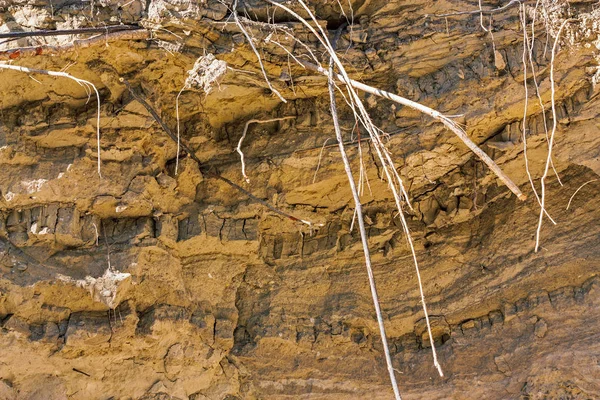 Sfondo Grunge Naturale Della Parete Pozzo Argilla — Foto Stock