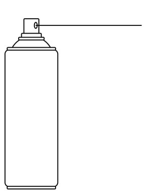 İllüstrasyon kontur aerosol sprey CA
