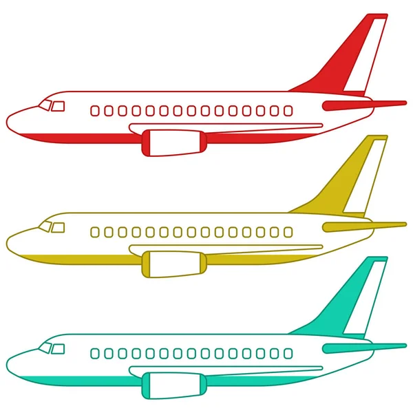飞机设置侧视图的例证 — 图库矢量图片