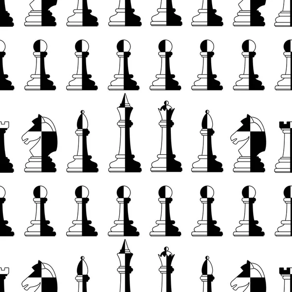 Conjunto de xadrez padrão —  Vetores de Stock