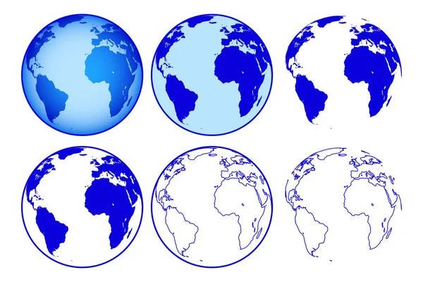Set di icone Globe — Vettoriale Stock