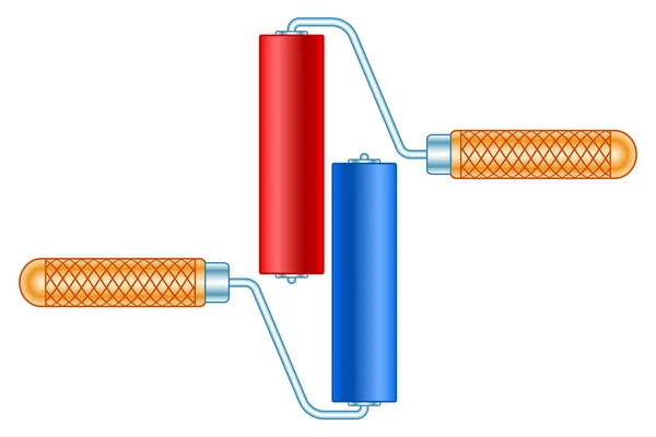 Verf roller pictogrammen — Stockvector