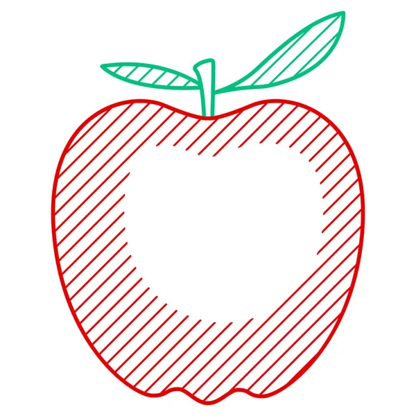 Rood appel pictogram — Stockvector