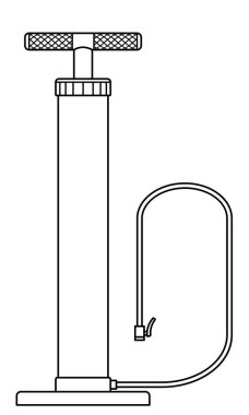 El pompası kontur illüstrasyon