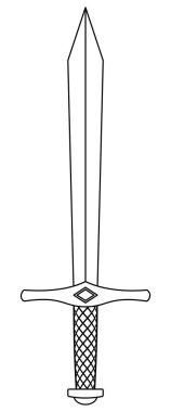 Kılıç kontur illüstrasyon