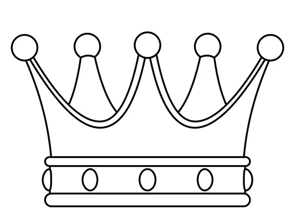 Crown contour illustration — Stock Vector