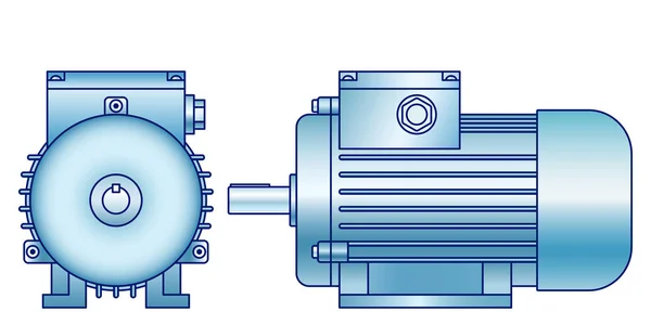 Electric engine illustration — Stock Vector