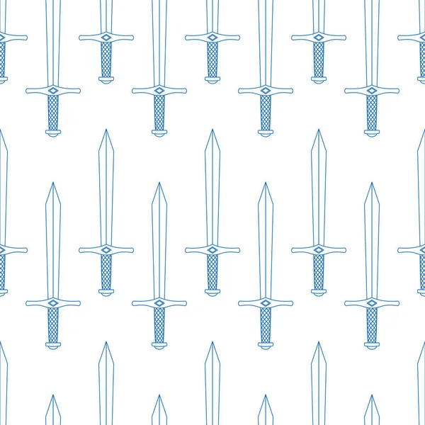 Sword contour pattern — Stock Vector