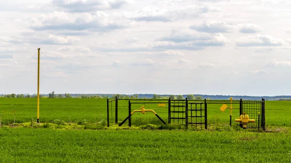 Gasfernleitungslandschaft — Stockfoto