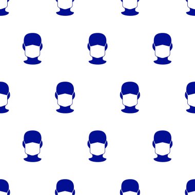 Kusursuz bir desen. Yüzü maskeli bir insan yüzü.