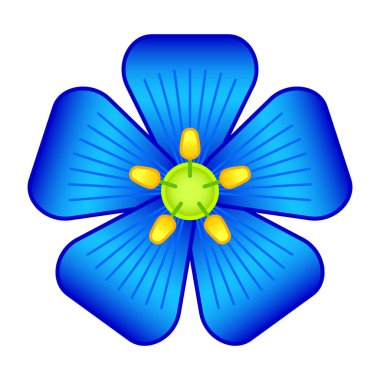 Keten çiçekli kafa tasviri