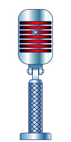 Ilustracja Abstrakcyjnego Mikrofonu Vintage — Wektor stockowy