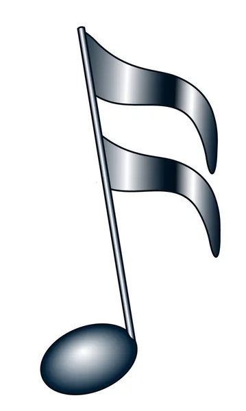 Illustration Symbole Abstrait Note Semiquaver Musicale — Image vectorielle