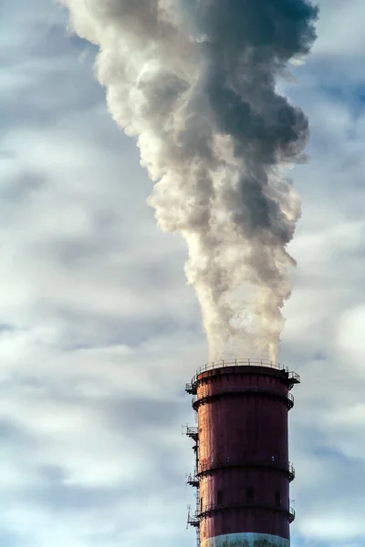 Paysage Avec Cheminée Une Centrale Électrique — Photo