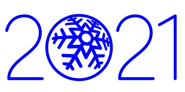 Illustratie Van Het Kerstbal 2021 Nieuwjaarsnummer — Stockvector