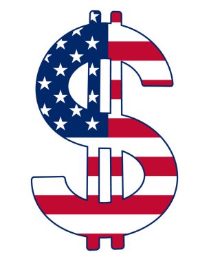 Soyut bir Amerikan dolarının tasviri