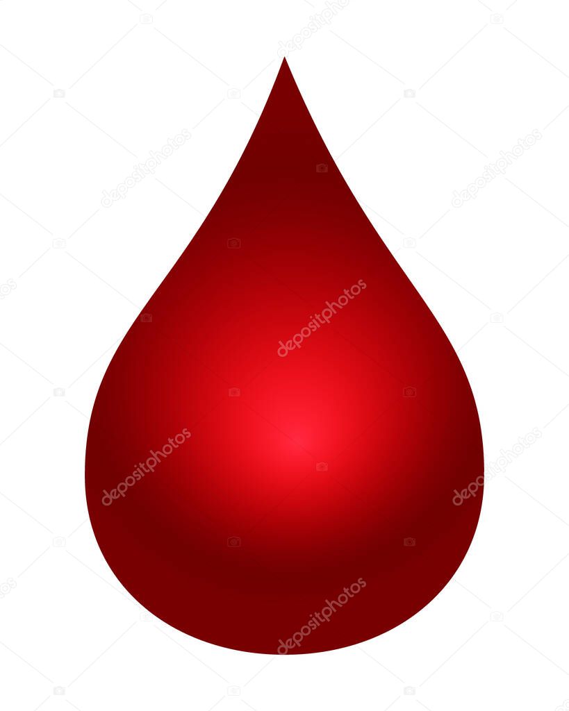 Illustration of a red blood drop icon