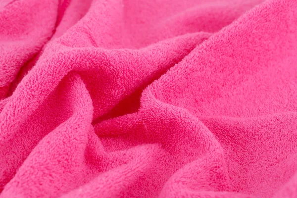 Roze Handdoek Textuur Als Achtergrond — Stockfoto