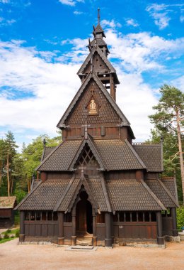 Oslo, Norveç-Ağustos 13, 2014 - Norwegian Folk Museum Gol çıta kiliseden.