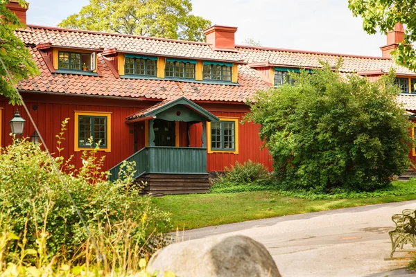 Traditionele Oude Huis Bij Skansen Eerste Openlucht Museum Zoo Gelegen — Stockfoto