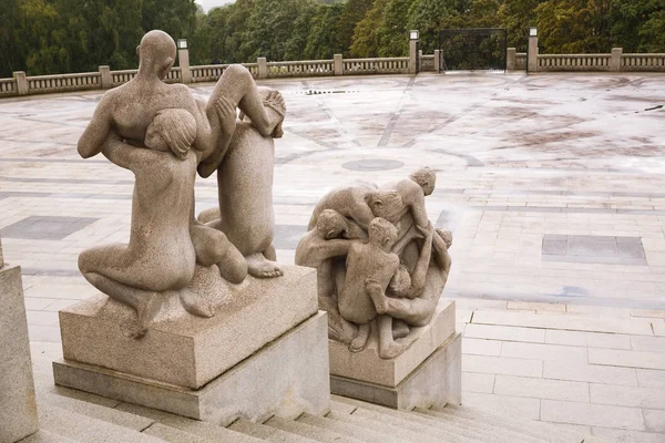 Oslo Noruega Agosto 2014 Estátuas Humanas Gustav Vigeland Parque Frogner — Fotografia de Stock