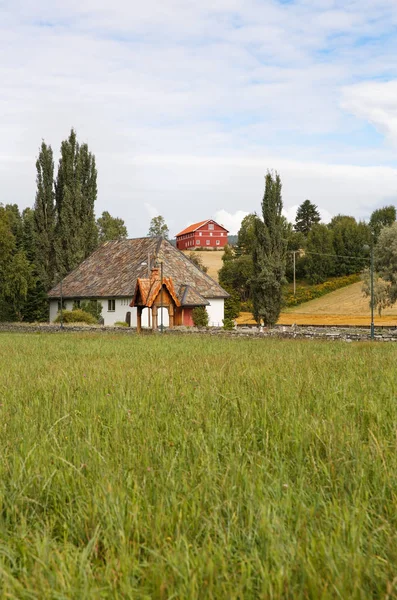 Деревня Хеддал Холмах Норвегии — стоковое фото