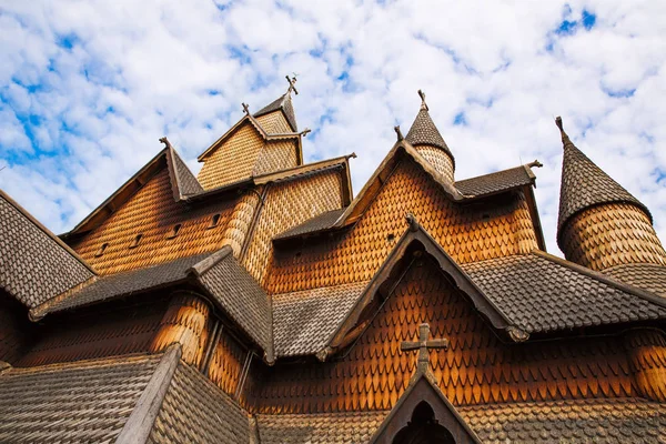 Alte Heddal Stabkirche Norwegischem Dorf — Stockfoto