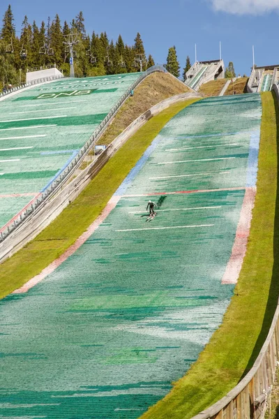 Norge Augusti 2014 Ski Jump Lutning Lysgardsbakken Öppnade 1993 Särskilt — Stockfoto