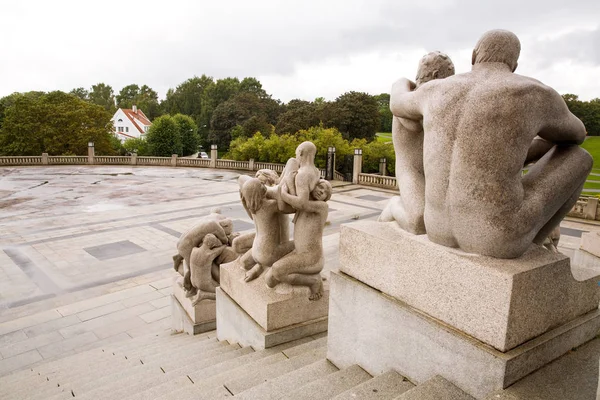 Oslo Noruega Agosto 2014 Estatuas Humanas Gustav Vigeland Frogner Park —  Fotos de Stock