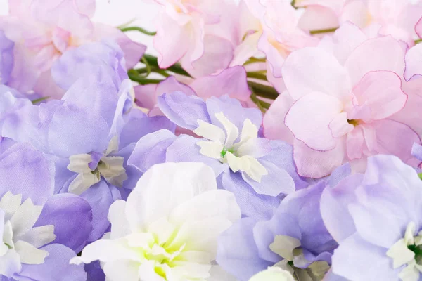 Colorful Fabric Flowers Closeup Picture — Stock Photo, Image