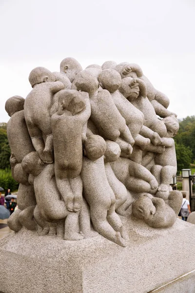 Oslo Norway August 2014 Human Statues Gustav Vigeland Frogner Park — Stock Photo, Image