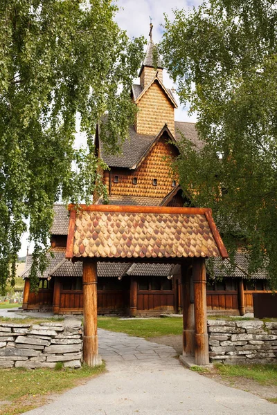 Oude Heddal Staafkerk Noorse Dorp — Stockfoto