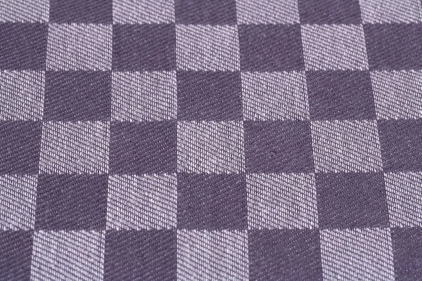 Checkered Tablecloth Texture Background Closeup Picture — Stock Photo, Image