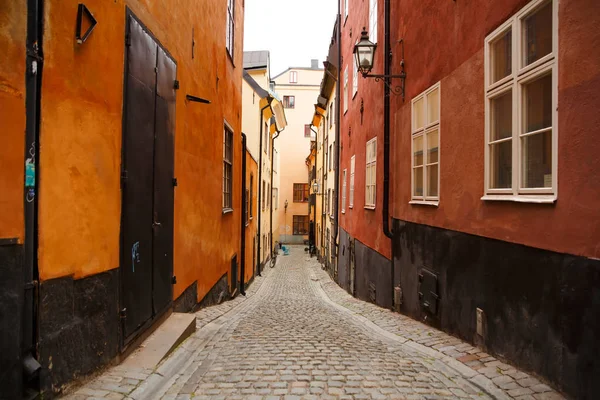 Stockholm Zweden Augustus 2014 Smalle Straat Oude Binnenstad Gamla Stan — Stockfoto