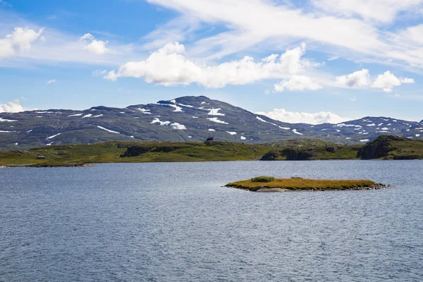 Краєвид Гори Озера Небо Хмари Норвегії — стокове фото