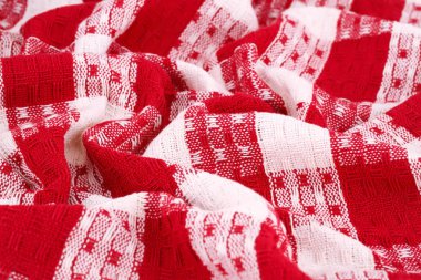 Çizgili masa örtüsü doku arka plan, portre resim olarak.