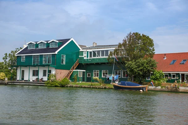 Pueblo Zaanse Schans Con Río Casas Holanda —  Fotos de Stock