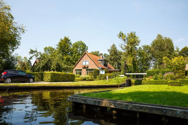 Giethoorn Ολλανδία Αύγουστος 2015 Θέα Του Χωριού Ολλανδικά Παραμύθι — Φωτογραφία Αρχείου