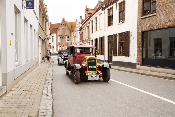 Bruges Belgio Agosto 2015 Citron Type Nella Sfilata Delle Auto — Foto Stock
