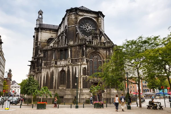 Brussels Belçika Ağustos 2015 Saint Catherine Kilisesi Yüzyılda Inşa Birkaç — Stok fotoğraf