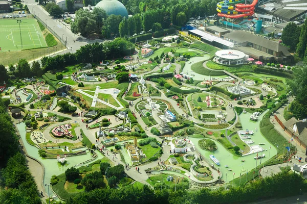 Bryssel Belgien Augusti 2015 Panoramautsikt Från Toppen Atomium Till Miniatyr — Stockfoto