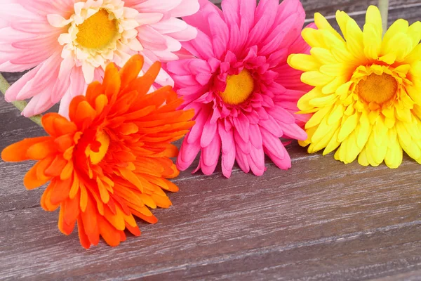 Kleurrijke Stof Margrieten Houten Achtergrond — Stockfoto