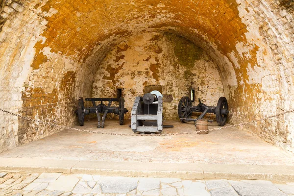 Courtyard Citadel Old Cannon — Stock Photo, Image