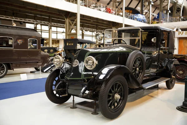 Bruxelles Belgique Août 2015 Autoworld Museum Collection Voitures Anciennes Retraçant — Photo