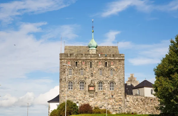 Озил Норвегия Августа 2014 Года Бергенхус Башня Розенкранц Исторической Части — стоковое фото