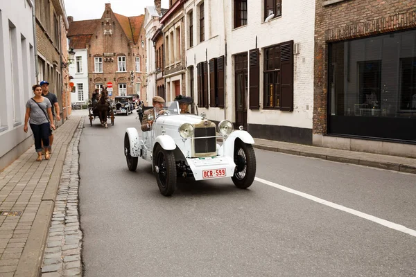 Bruges, Belgium-August 15, 2015-The Standart Coventry in the rarity cars parade in Brugge.